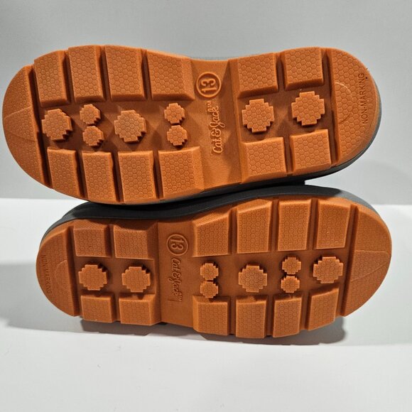 Cat & Jack Kids Thermolite Snow Boots Size 13 Navy Gray Orange - Picture 3 of 11